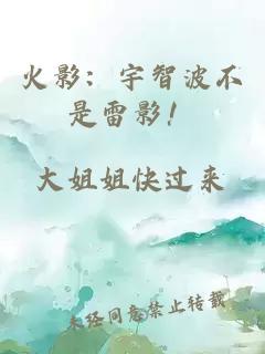 火影：宇智波不是雷影！